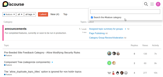 2020-07-29 16_49_29-Latest feature topics - Discourse Meta