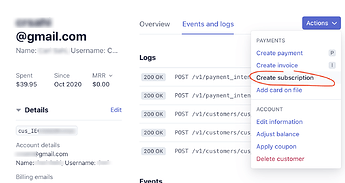 customer dashboard