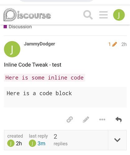 inline code tweak