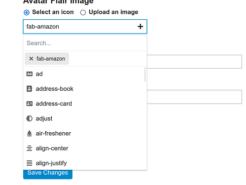 picker for font awesome