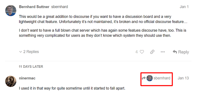 reply username