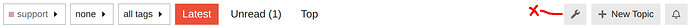 category edit button