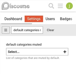 default categories muted