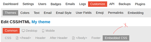 embedded css