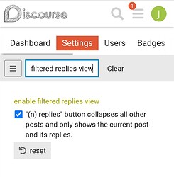 enable filtered replies view