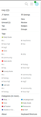 nested allowed category tags