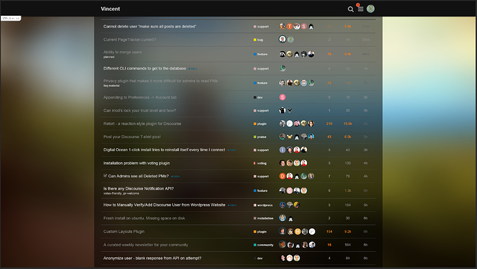 Discourse blurred background