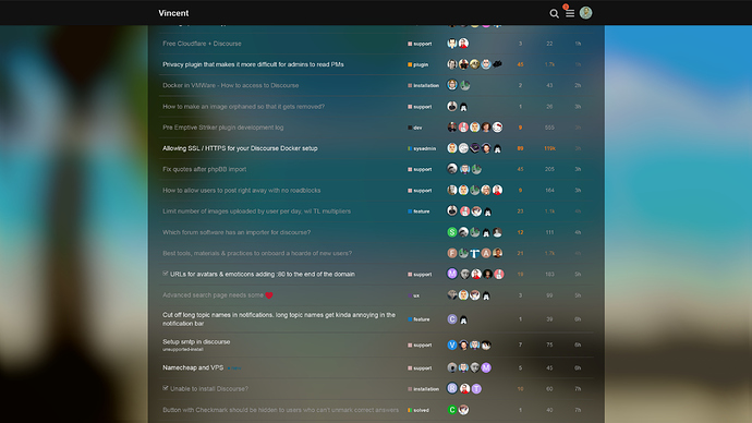 Discourse blurred background