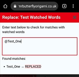 replace watched word