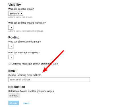 New group form