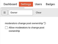moderators change post ownership