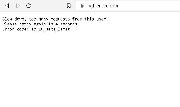 La imagen muestra una pantalla de computadora con un navegador web abierto, mostrando un mensaje de error. (Subtitulado por IA)