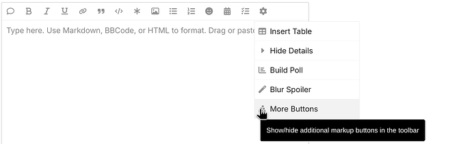 Layout predefinito, che mostra l'interruttore nel menu a comparsa