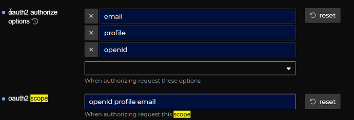 L'image montre une capture d'écran d'une page d'options d'autorisation avec une demande d'autorisation pour l'e-mail et le profil. (Légendée par l'IA)