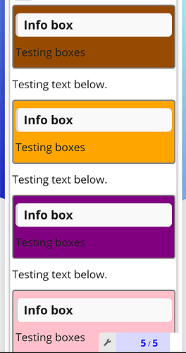 A imagem exibe uma interface de telefone móvel com uma lista de caixas de teste, incluindo informações e caixas de texto de teste, com um esquema de cores azul e branco. (Legenda da IA)