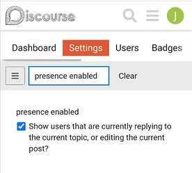 presence enabled