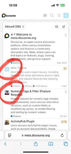 Questa immagine mostra uno screenshot del forum meta.discourse.org su un Mac con visualizzati più argomenti del forum, incluse sezioni su temi, tag numerici e plugin. (Etichettato dall'IA)