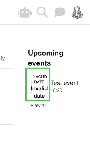 Un écran de téléphone portable affiche une application de calendrier avec un événement à venir marqué comme ayant une date invalide, aux côtés d'un portrait d'un homme avec une longue barbe. (Légendé par l'IA)