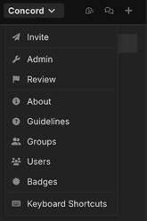 Discord style header menu
