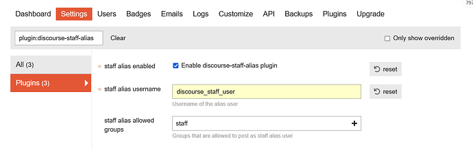 staff alias username