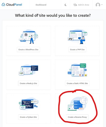 cloudpanel-app-selector