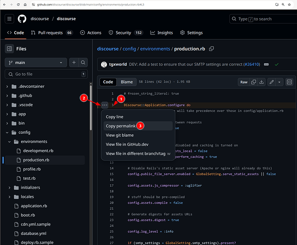 Cette image montre une interface GitHub avec un explorateur de fichiers à gauche et un volet d'édition à droite, où un utilisateur édite le fichier  avec des modifications ciblées mises en évidence par un outil de comparaison de code. (Légendé par l'IA)