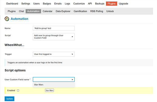 create automation