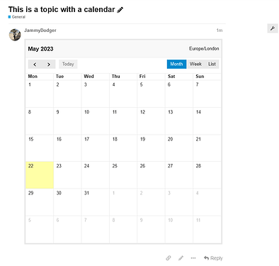 Ein Kalender-Thema