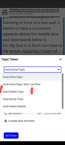 Ceci est une capture d'écran d'une page Web montrant un menu déroulant avec l'option de sélectionner un sujet pour un minuteur. (Légendé par l'IA)