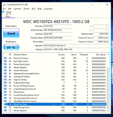 Mechanical HDD Status