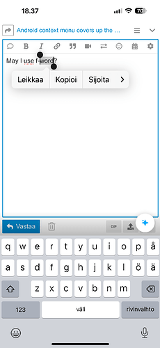 Une capture d'écran d'un écran de clavier Android est affichée. (Légendée par l'IA)