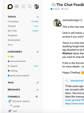 sidebar in action