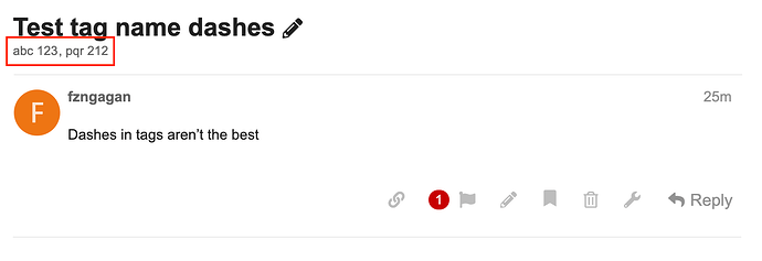 exemplo de tags com hifen visualmente removido