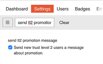 send tl2 promotion message