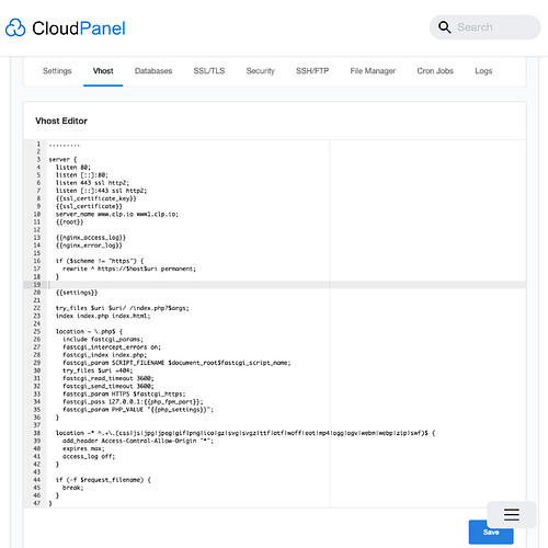 cloudpanel-vhost-editor
