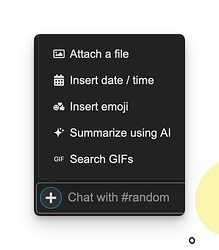 Chat channel summarize option