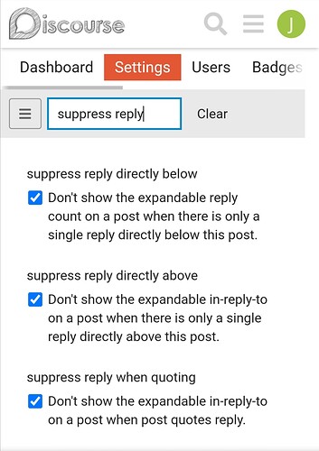 suppress reply