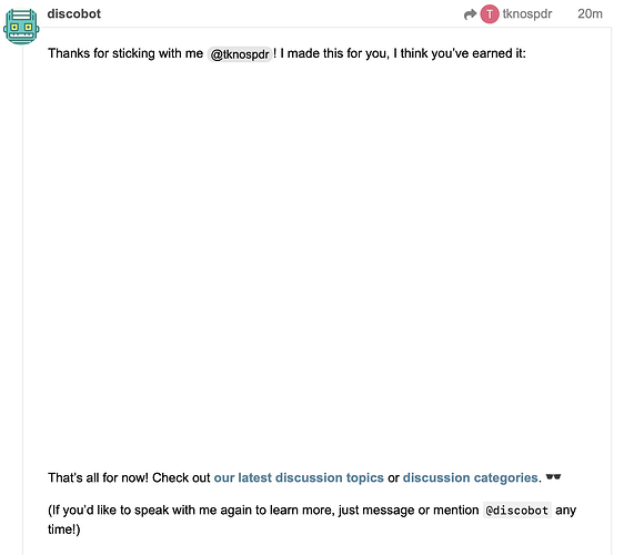 Discobot 回复用户，感谢他们的互动并提供有关如何访问未来讨论或讨论各种主题的信息（由 AI 标注）