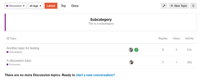 Muted - no subcategory dropdown