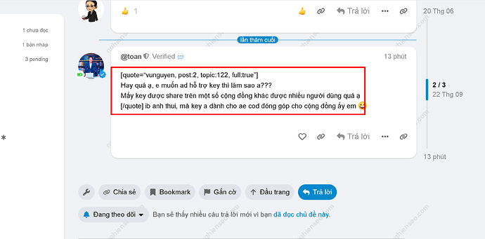 Esta imagen muestra una pantalla de computadora que muestra una plataforma de redes sociales con una conversación en vietnamita. La conversación incluye una publicación de un usuario y una respuesta de otro usuario. La publicación está escrita en escritura vietnamita, y la respuesta está en inglés, lo que indica que la publicación está en vietnamita y la respuesta es una traducción de la publicación. La publicación parece ser una discusión sobre el uso de las redes sociales y las preocupaciones de privacidad que conlleva. La respuesta sugiere que el usuario está preocupado por su privacidad y la posibilidad de que otros utilicen su información personal sin su consentimiento. El tono general de la conversación es de precaución y concienciación. (Subtitulado por IA)