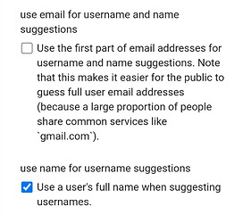 use username