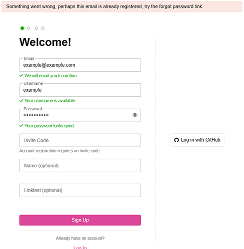 login pagina intera abilitato