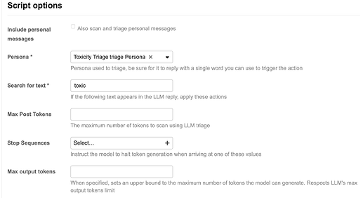 AI automation settings