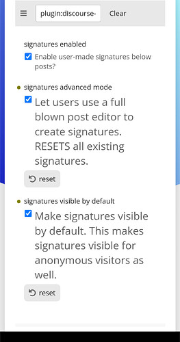 Cette image montre un écran d'ordinateur avec du texte, mettant en évidence un plugin WordPress appelé « Clear » pour activer les signatures créées par l'utilisateur sous les publications de signature. (Légendé par l'IA)
