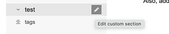 edit custom section