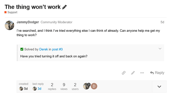 solution quoted in OP