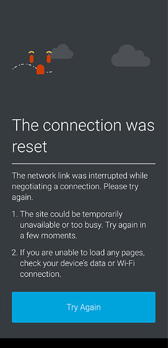 A imagem é uma captura de tela digital de uma mensagem indicando um problema de conexão de rede com um sinal Wi-Fi. (Legenda da IA)