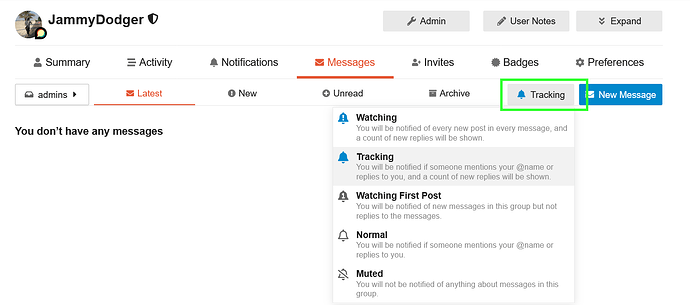 group inbox notifcations