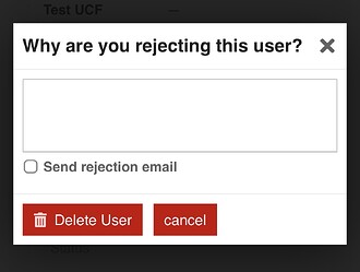 reject user