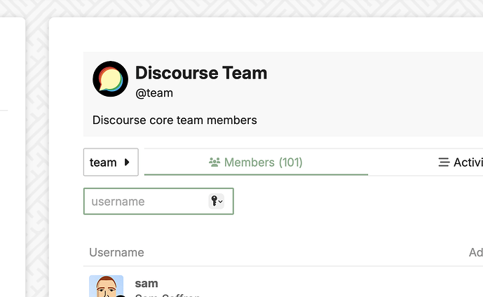 Screenshot der Gruppensuche, die die Passwort-Autovervollständigung in Safari anzeigt